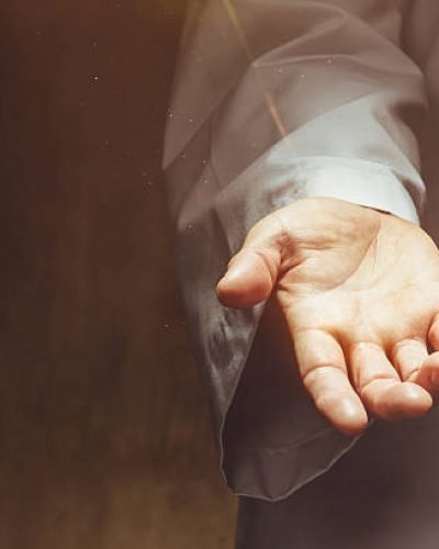 Male hand reaching out