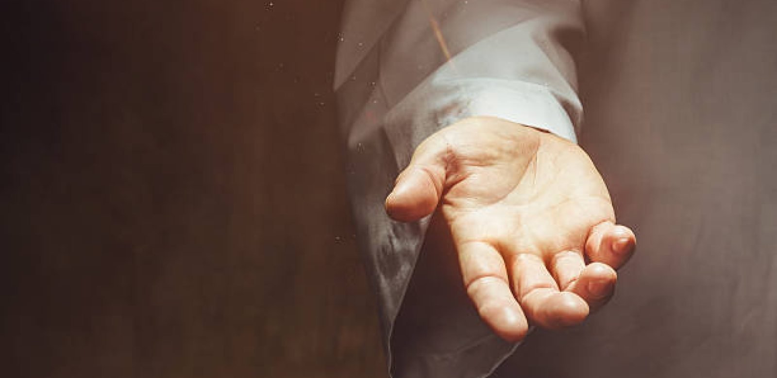 Male hand reaching out